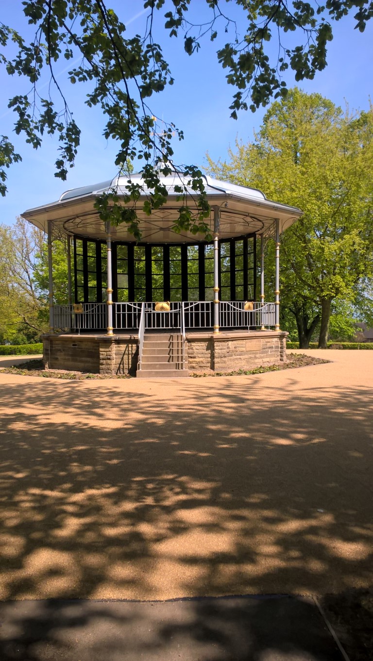 The bandstand at Victoria Park.