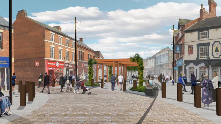 An artists impression of Long Eaton High Street