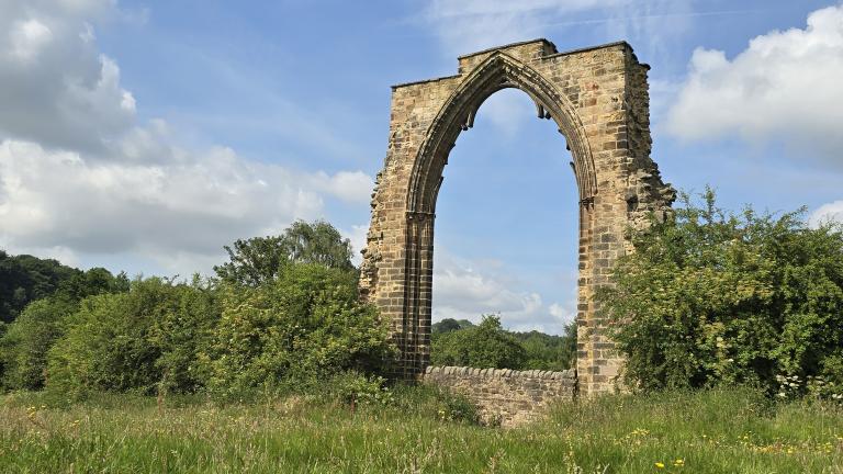 Arch at Dale Abbey landscape