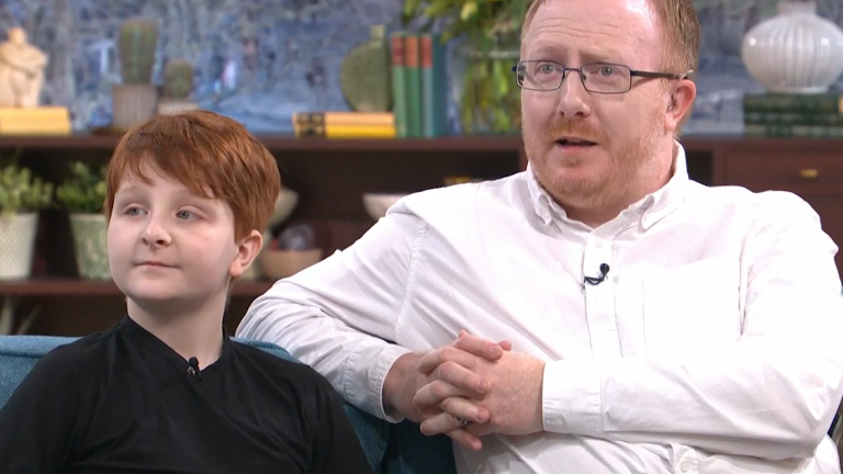 Max and dad on This Morning