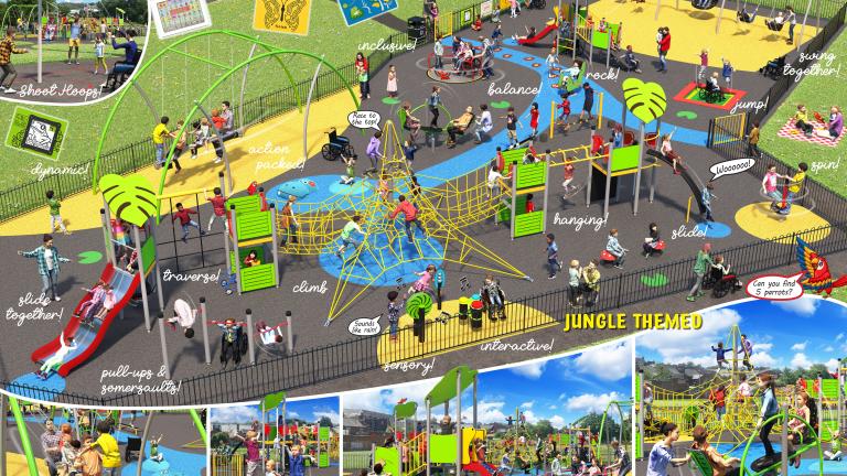 Design Option 1 for Wash Meadows Playpark