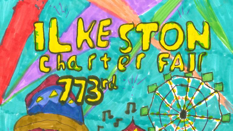 Freddie's winning Ilkeston Charter Fair programme cover design