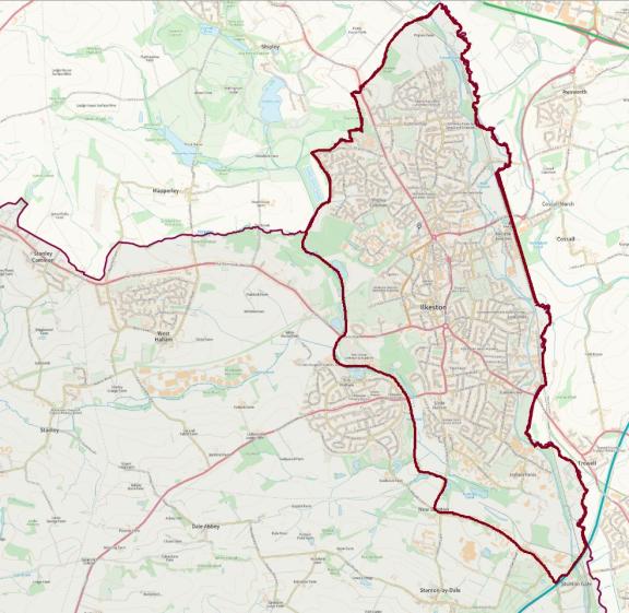 map showing restricted area