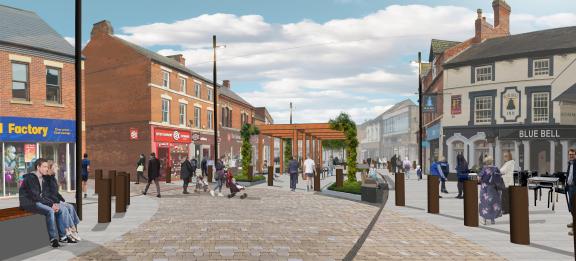 An artists impression of Long Eaton High Street