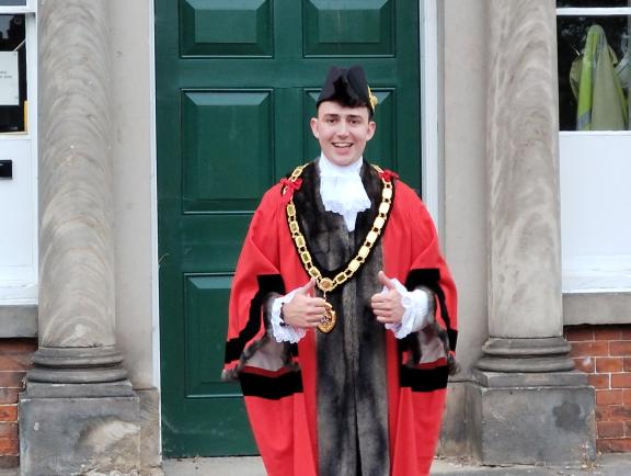 New Mayor Harry in robes