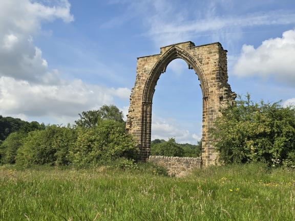 Arch at Dale Abbey landscape