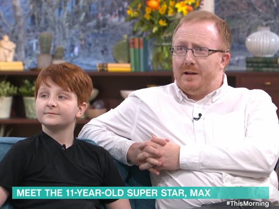 Max and dad on This Morning