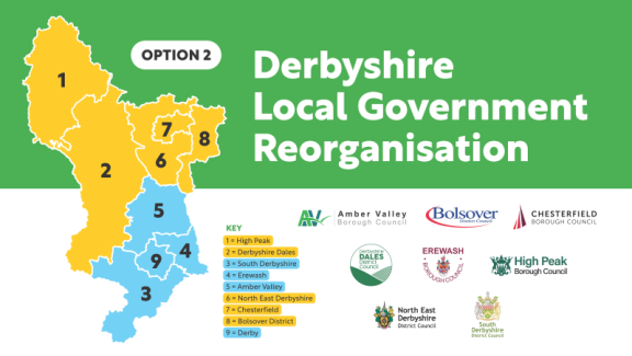 map shows option two areas