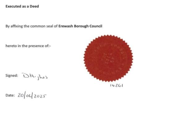 Official seal of the Vehicle Nuisance PSPO dated 20 June 2025
