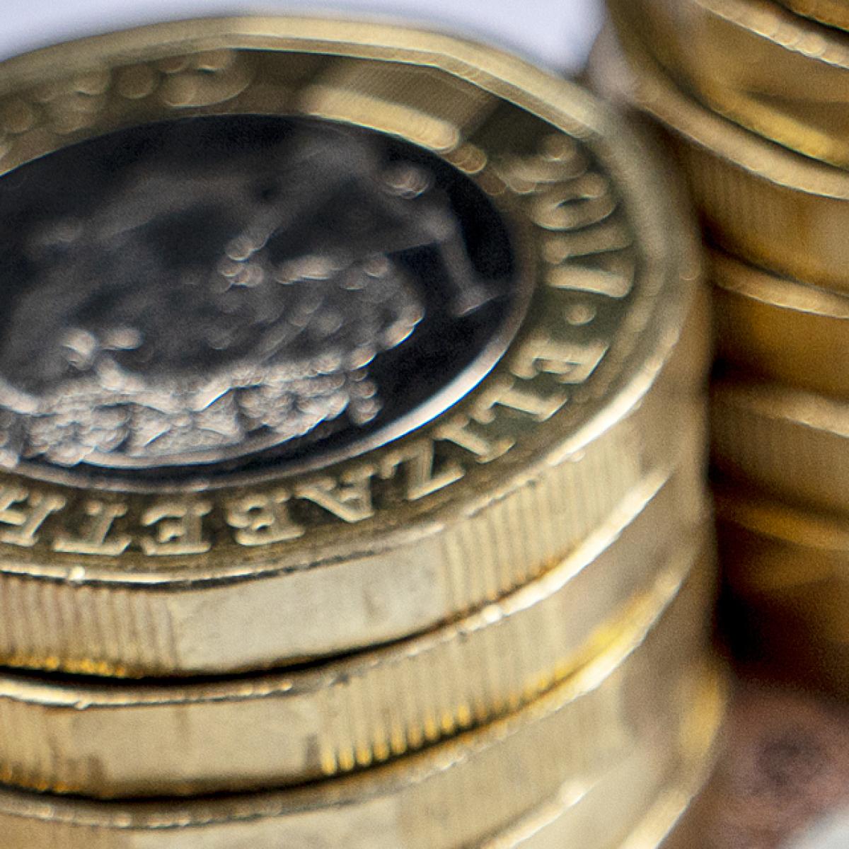 pound coins and notes