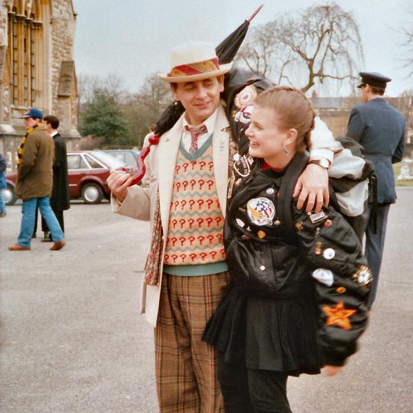 Sylvester McCoy and Sophie Aldred
